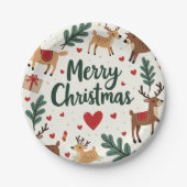 クリスマスプレート ペーパープレート (正面)