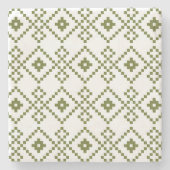 クリスマスプレーンのセーター ストーンコースター (正面)