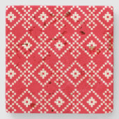 クリスマスプレーンのセーター ストーンコースター (正面)