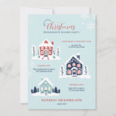 クリスマスプログレッシブディナーパーティースノーウィービレッジ 招待状 (正面)