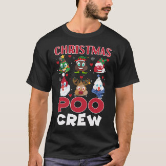 クリスマスプーのクルーおもしろいクリスマスウンチ絵文字 Tシャツ
