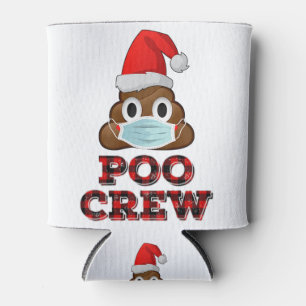 クリスマスプークルーシャツ顔マスクウンチ絵文字レッド 缶クーラー