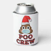 クリスマスプークルーシャツ顔マスクウンチ絵文字レッド 缶クーラー (缶裏面)