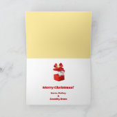 クリスマスプードルゴールデンハープグリーティングカード カード (内部)