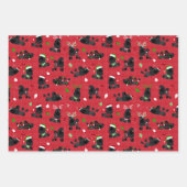 クリスマスプードルラッピング紙シート ラッピングペーパーシート (正面2)