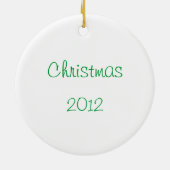 クリスマスプードルヴィンテージレッドカー セラミックオーナメント (裏面)