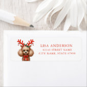 クリスマスプードル差出人住所ラベル ラベル (インサイチュ)