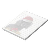 クリスマスプードル犬のメモ帳 ノートパッド (回転)