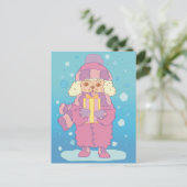 クリスマスプードル ポストカード (スタンド正面)