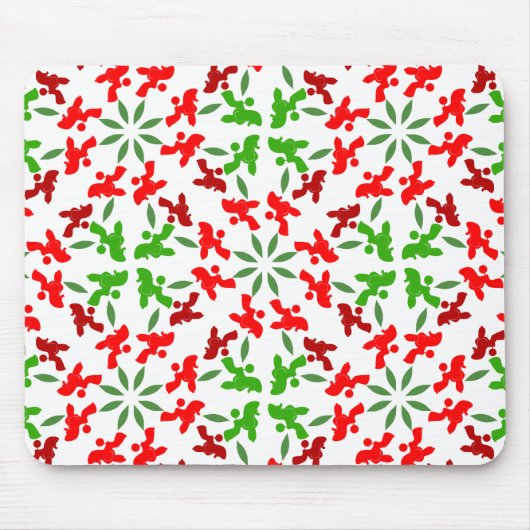 クリスマスプードル マウスパッド (正面)