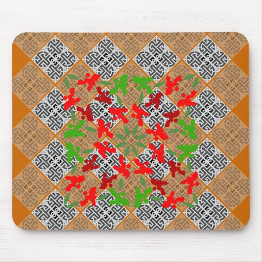 クリスマスプードル マウスパッド (正面)