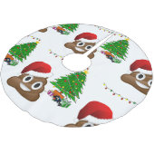 クリスマスプー絵文字のツリースカート ブラッシュドポリエステルツリースカート (アングル)