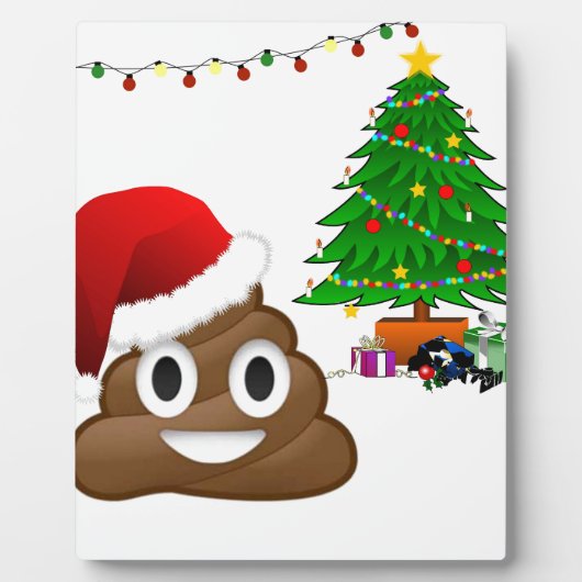 クリスマスプー絵文字 フォトプラーク (正面)
