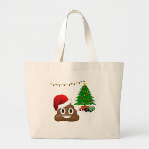 クリスマスプー絵文字 ラージトートバッグ