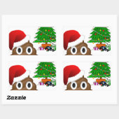 クリスマスプー絵文字 長方形シール (シート)