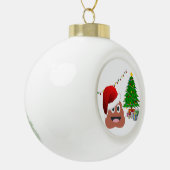 クリスマスプー醜いクリスマスオーナメント セラミックボールオーナメント (左)