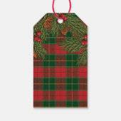クリスマスプ伝統的ライドタータンチェックリース ギフトタグ (裏面)