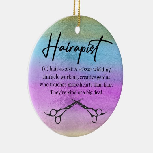 クリスマスヘアドレッサーオーナメント セラミックオーナメント (右)