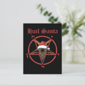 クリスマスヘイルサンタタニスヤギSatan Baphomet ポストカード (スタンド正面)