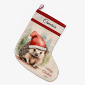 クリスマスヘッジホッグクリスマスストッキング ラージクリスマスストッキング (正面 (吊り時))