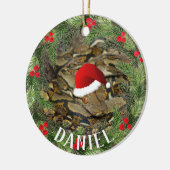 クリスマスヘビ セラミックオーナメント (左)