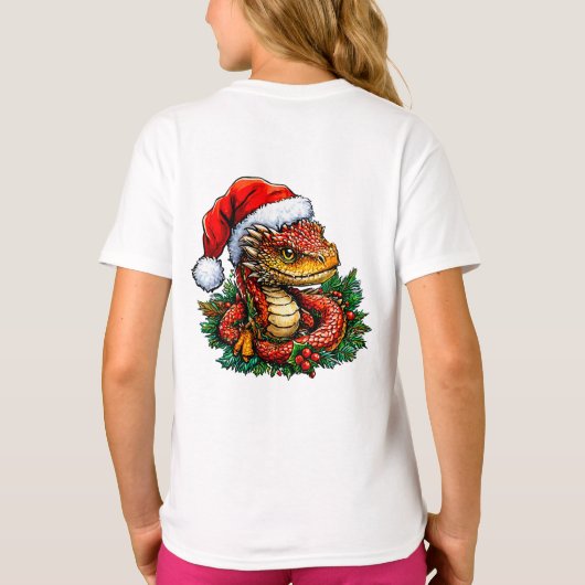 クリスマスヘビ Tシャツ (裏面)