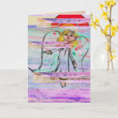 クリスマスヘラルドエンジェル平和 カード (黄色い花)