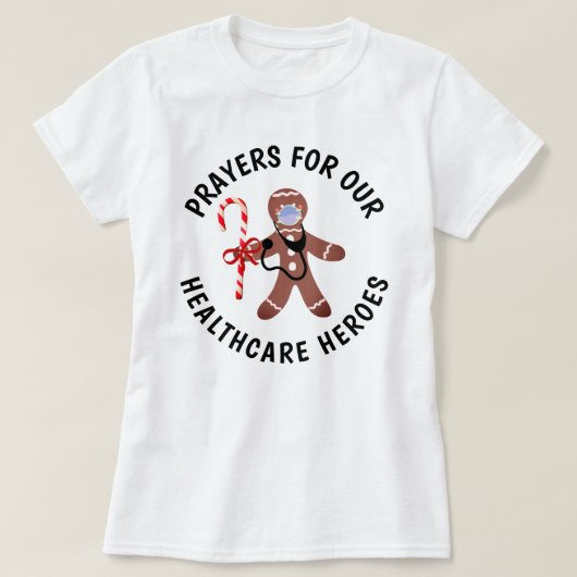 クリスマスヘルスケアヒーロー顔マスクジンジャーパン Tシャツ (デザイン正面)