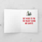 クリスマスヘルパーダック小妖精や小人 シーズンカード (内部)