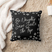 クリスマスベいけなサンタトリップ白黒 クッション (ブランケット)