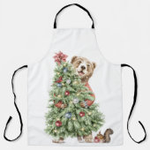 クリスマスベアと木 エプロン (正面)