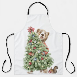 クリスマスベアと木 エプロン