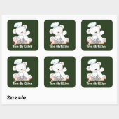 クリスマスベアベーキングキッチンシール スクエアシール (シート)