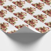 クリスマスベアラッピング紙 ラッピングペーパー (角)