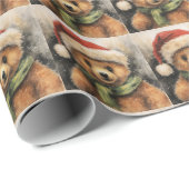 クリスマスベアラッピング紙 ラッピングペーパー (ロールコーナー)