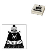 クリスマスベアーアートスタンプ ラバースタンプ (押印)