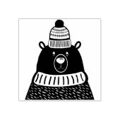 クリスマスベアーアートスタンプ ラバースタンプ (インプリント)