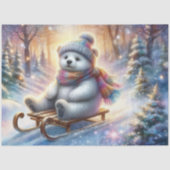 クリスマスベアーウィンターウッドランド切り離し 薄葉紙 (正面)