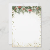 クリスマスベアーガールサンタベビーシャワー 招待状 (裏面)