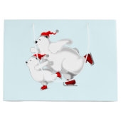 クリスマスベアーギフトバッグ ラージペーパーバッグ (正面)