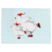 クリスマスベアーギフトバッグ ラージペーパーバッグ (裏面)