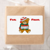 クリスマスベアーギフトラベルラベル ラベル (インサイチュ)