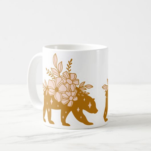 クリスマスベアーギフトTwo-Toneコーヒーマグ コーヒーマグカップ (正面左)