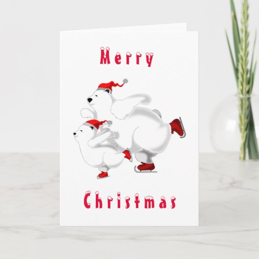 クリスマスベアークリスマスカード カード (正面)