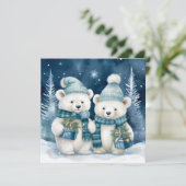 クリスマスベアーグリーティングカード シーズンカード (スタンド正面)