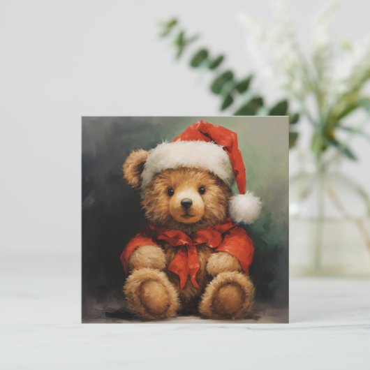 クリスマスベアーグリーティングカード シーズンカード (スタンド正面)