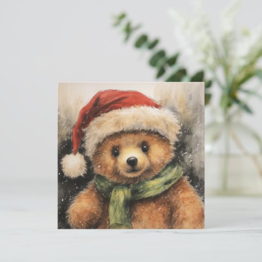 クリスマスベアーグリーティングカード シーズンカード (スタンド正面)