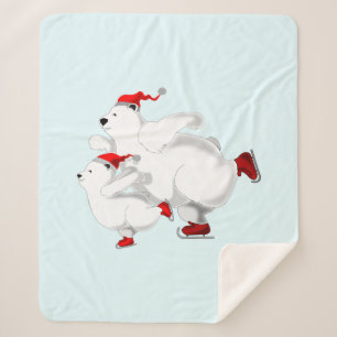 クリスマスベアーズシェルパブランケット – カスタマイズ可能 シェルパブランケット