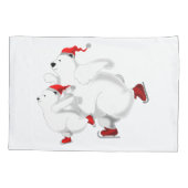 クリスマスベアーズ付きクリスマスピローケース 枕カバー (裏面)