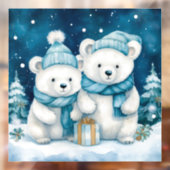 クリスマスベアーズ窓が貼り付く ウィンドウサイン (シート2)